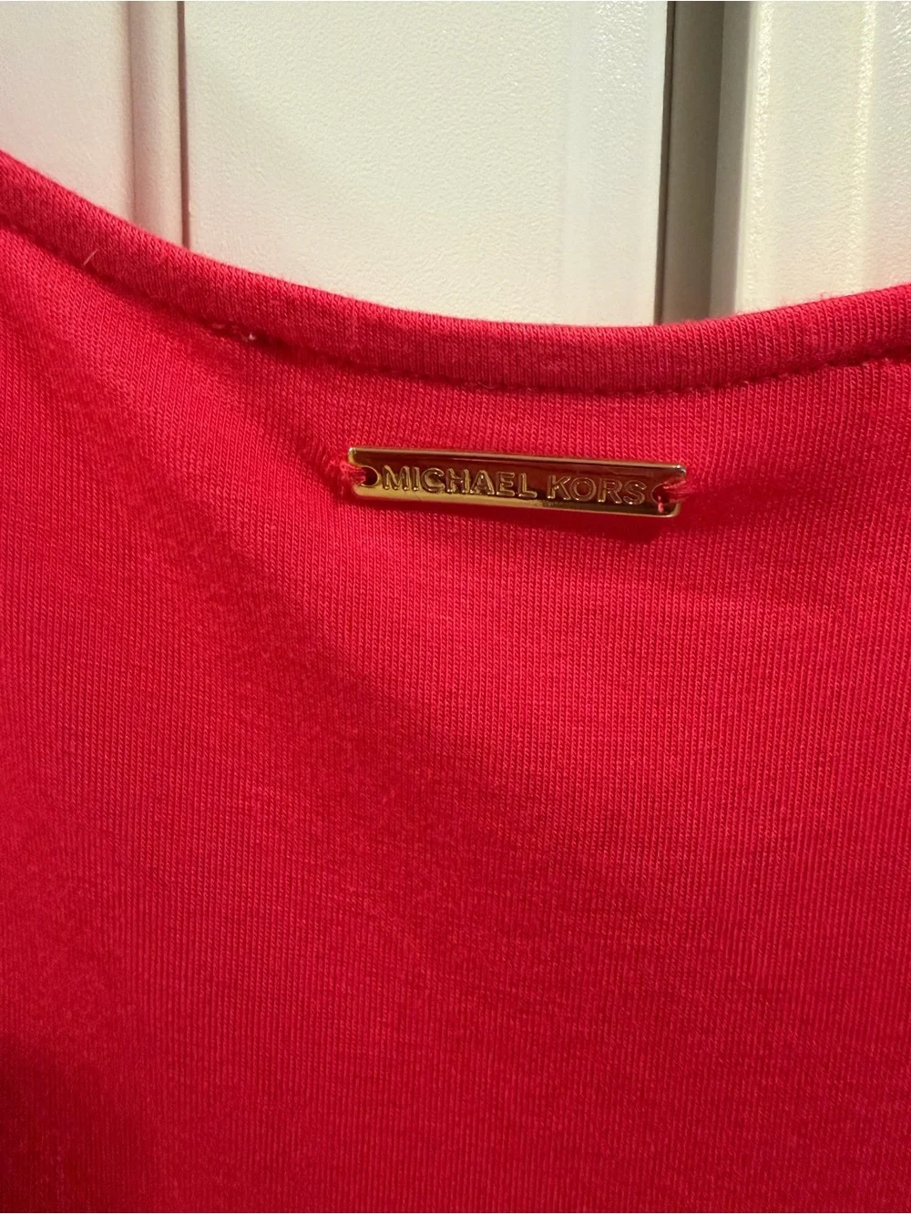 Michael Kors Hot Pink Layered V-Neck Sleeveless Shell Top